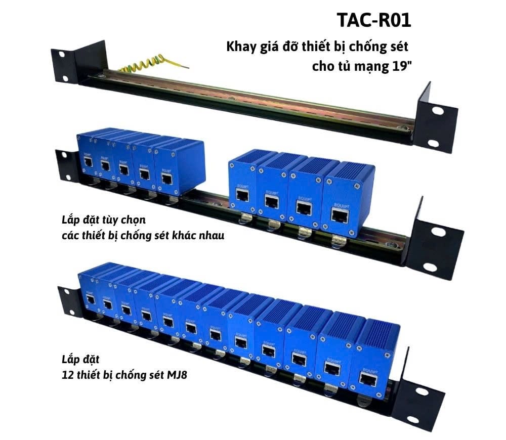 TAC-R01 DIN rail accessory for 19-inch racks
