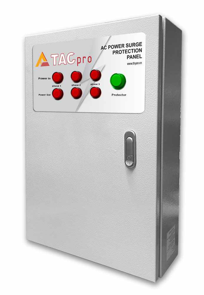 SDACN1254C-43HF-100A 3-phase surge and filter protection panel (Type 1+2+3, 100A, 25kA/100kA, counter)