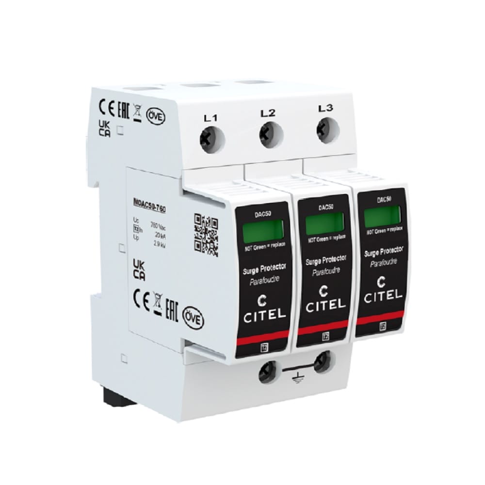DAC50S-30-760 – Chống Sét Type 2 TNC-IT 3 dây (3P, 400/690Vac, Imax 50kA/150kA)