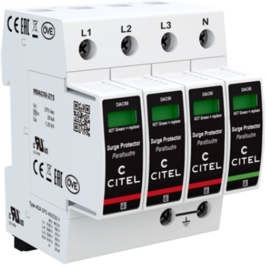 DAC50S-31-275 Type 2 AC surge protector - 3-phase+N