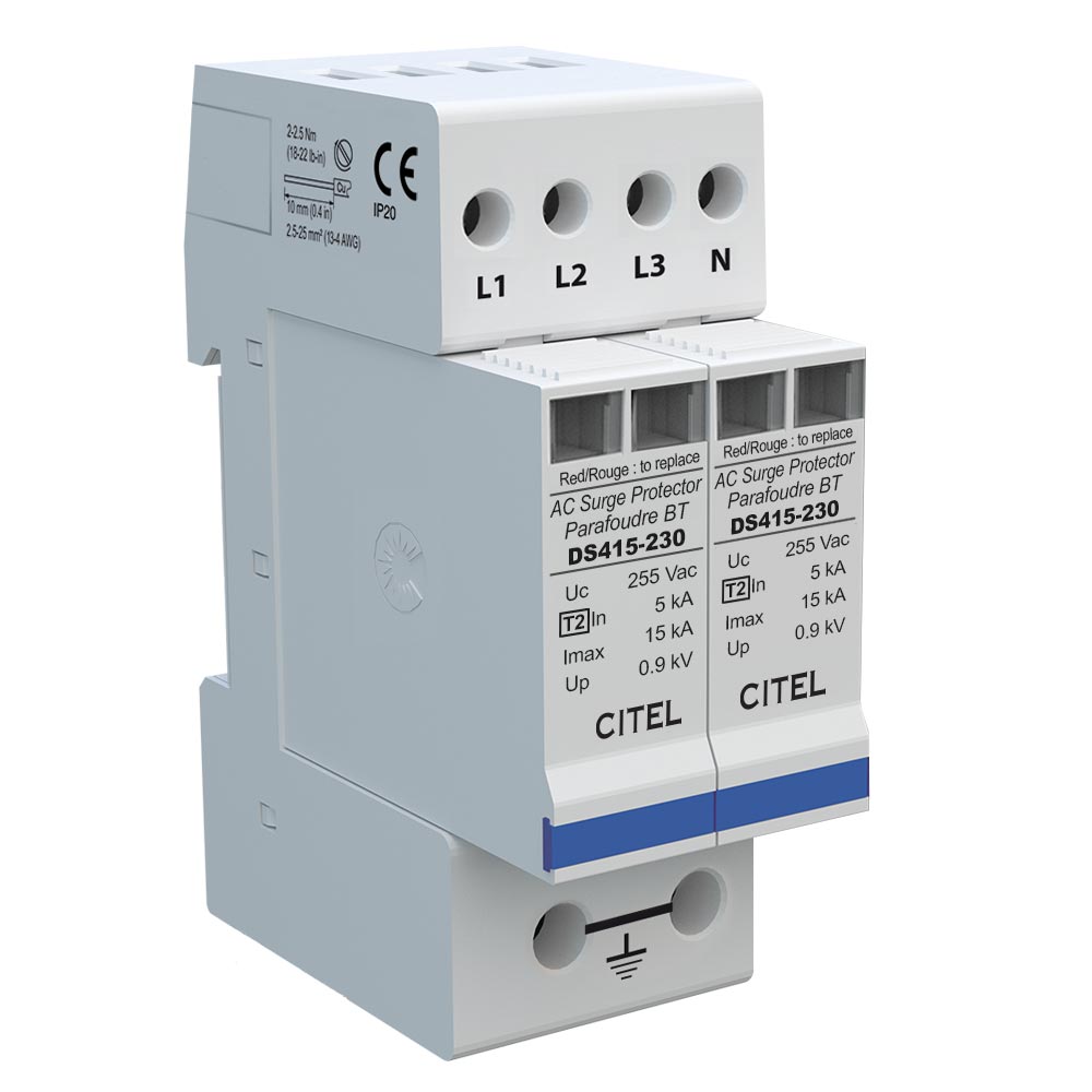 DS415-230 Type 2/3 AC surge protector - 3-phase+N