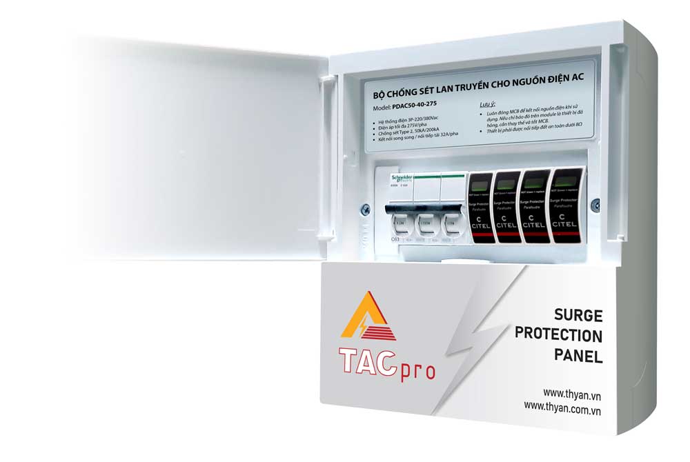 PDAC50-40-275 Type 2 three-phase AC surge protection panel