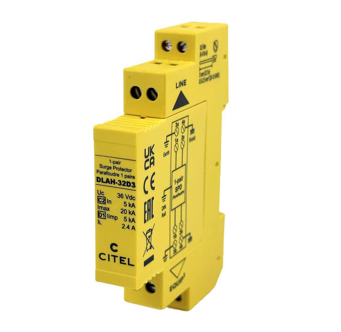 DLAH-32D3 Chống sét Tín hiệu Loop 32V, 4-20mA (5kA+20kA, 1,8MHz, 2.4A)