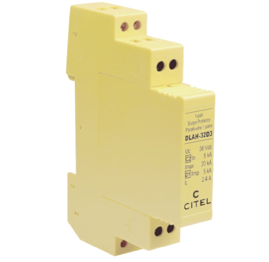 DLAH-32D3 Chống sét Tín hiệu Loop 32V, 4-20mA (5kA+20kA, 1,8MHz, 2.4A)