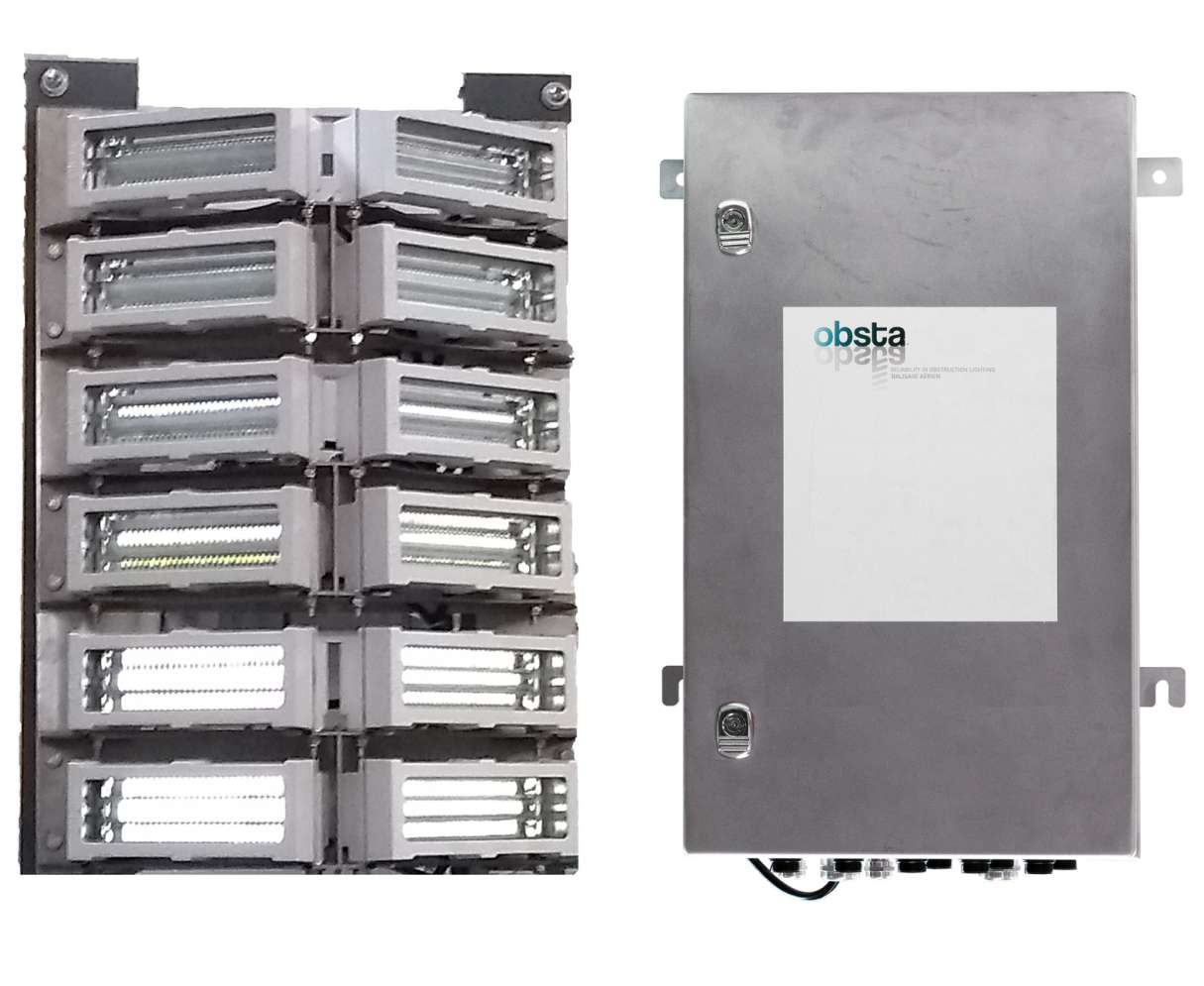 OFH-120-WW-240-U Đèn báo cường độ cao 12 chóa trắng (ICAO Type A, FAA L-856, 120-240V)