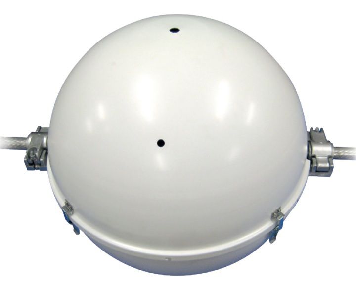 SPHERE600-AL Aluminum ball marks the wire above