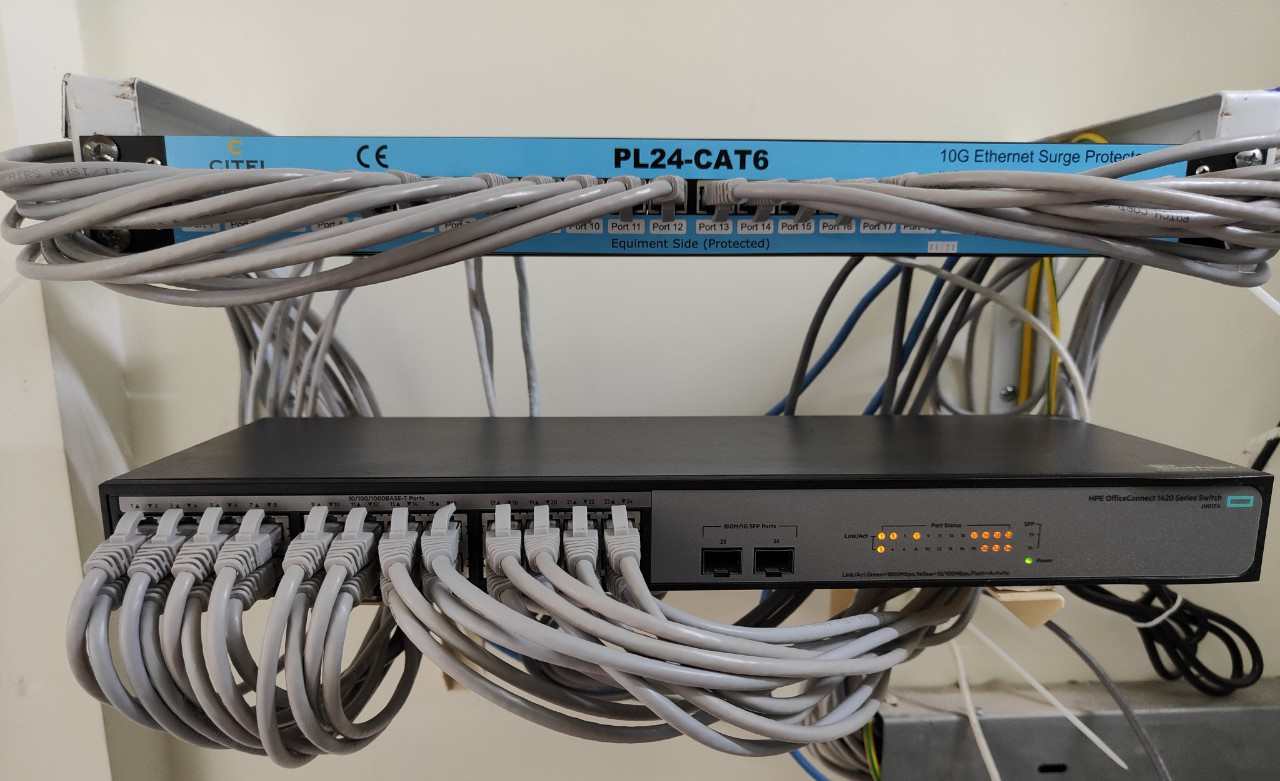 Lắp đặt thiết bị chống sét cho các switch mạng LAN