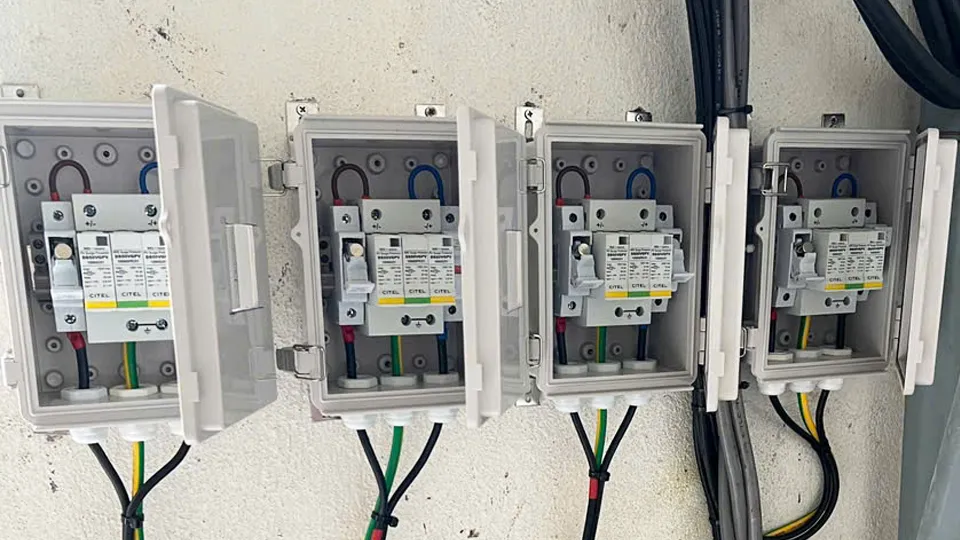 Thiết bị chống sét cho đường điện mặt trời của Trạm Hải đăng Kê Gà